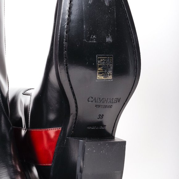 Calvin Klein 205W39NYC Black Steel Toe Western Boots - Picture 5 of 11